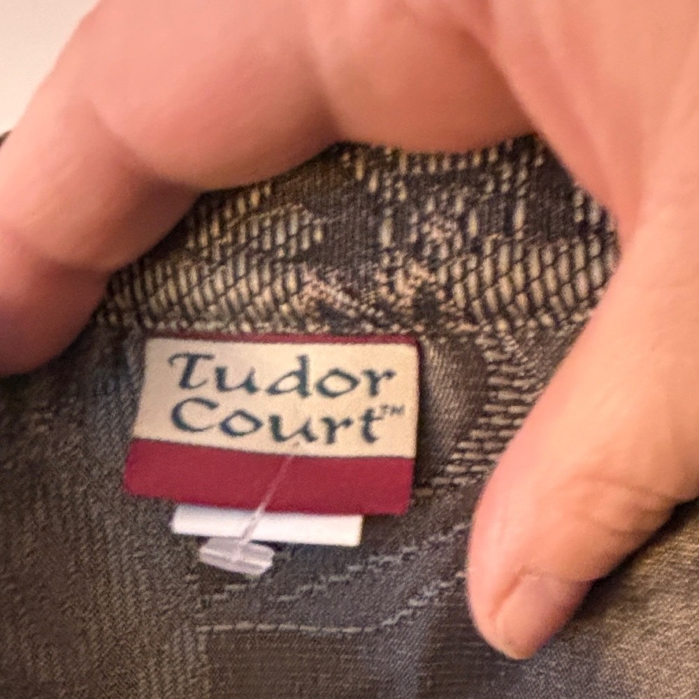 Tudor Court Patchwork Jacket Blazer Womens Size M Kimono Style Buttons - Picture 2 of 10